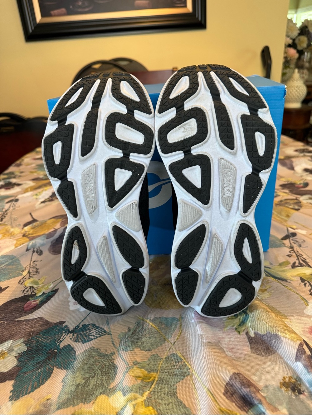 Hoka Women’s Bondi 8 Black and White Running Shoes - Picture 5 of 8